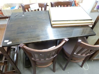 Lot 802 - Pub table and four chairs - NOTE: Sold for...