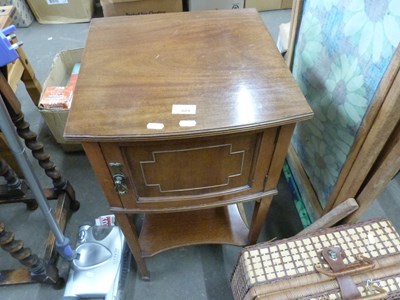 Lot 809 - Early 20th Century mahogany veneered bedside...