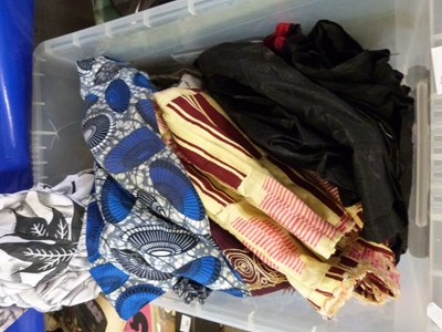 Lot 854 - One box of various skirts, sandles etc