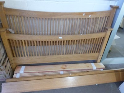 Lot 884 - Modern oak double bed frame