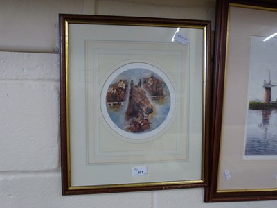 Lot 891 - Claire Eve Burton - coloured print, racehorses,...