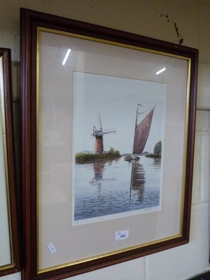 Lot 892 - Martin Sexton - coloured print, Windmill &...