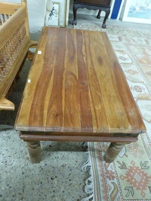 Lot 269 - Indian hardwood rectangular coffee table