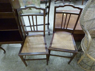 Lot 271 - Pair of cane seated chairs