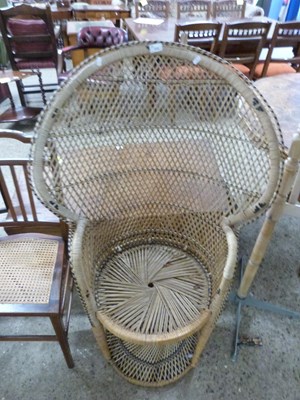 Lot 272 - Wicker peacock style chair