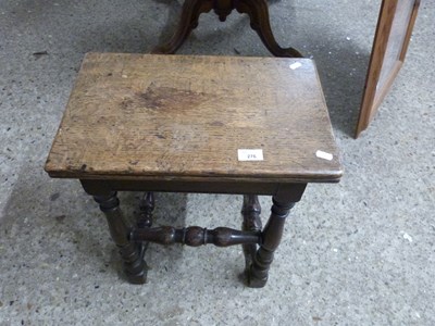 Lot 276 - Antique style oak flip top joint stool