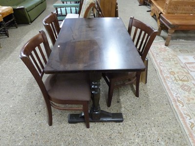 Lot 280 - Pub table and three chairs - NOTE: Sold for...