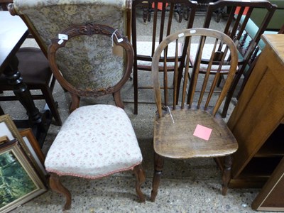 Lot 282 - Victorian mahogany balloon back dining chair...