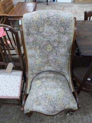 Lot 297 - Victorian floral upholstered scroll back...