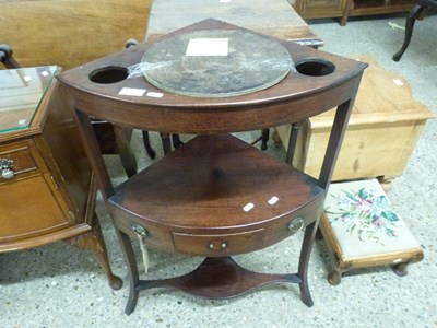 Lot 331 - 19th Century mahogany corner wash stand