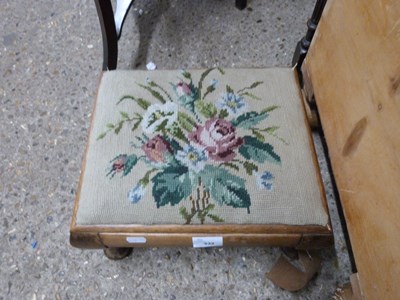 Lot 332 - Small tapestry covered footstool