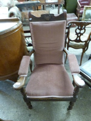 Lot 337 - 19th Century mahogany framed and pink...