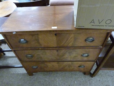 Lot 343 - 19th Century mahogany three drawer chest with...