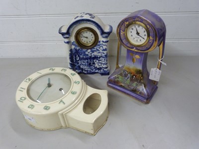 Lot 93 - Vintage Smiths wall clock together with two...