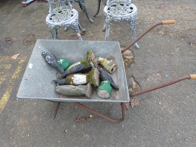 Lot 360 - Mixed Lot: Garden ornaments and a wheelbarrow