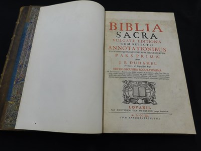 Lot 192 - BIBLIA SACRA VULGATAE EDITIONIS CUM SELECTIS...