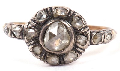 Lot 86 - An antique old cut diamond cluster ring,...