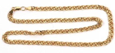 Lot 156 - A 9ct gold fancy figure of eight shape link...