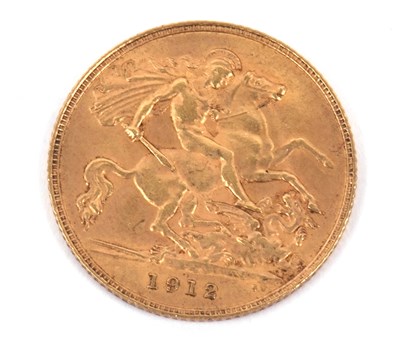 Lot 163 - A George V half sovereign dated 1912