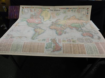 Lot 345 - G W BACON: BACON'S NEW CHART OF THE WORLD...