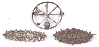 Lot 270 - Mixed Lot: An antique silver named brooch...