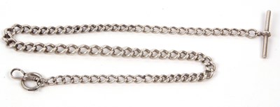 Lot 311 - A hallmarked silver watch chain of graduated...