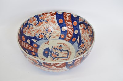 Lot 32 - Large Japanese porcelain bowl with Imari...