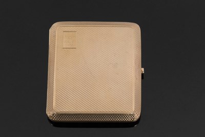 Lot 360 - 9ct cigarette case, all over engraved...