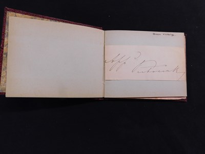 Lot 404 - Small autograph album containing six mounted...