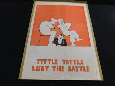 Lot 415 - G Lacoste, WWII coloured poster "Tittle Tattle...