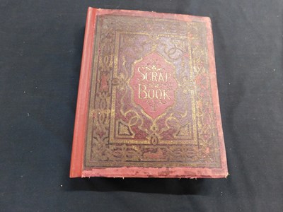 Lot 418 - Victorian scrap album containing various...