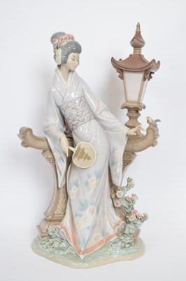 Lot 46 - Large Lladro figure of a Japanese lady with...