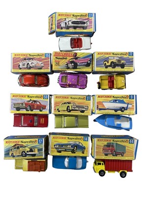 Lot 185 - A collection of 1960s boxed Matchbox Superfast...