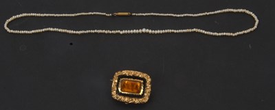 Lot 349 - Mixed lot to include a Victorian seed pearl...