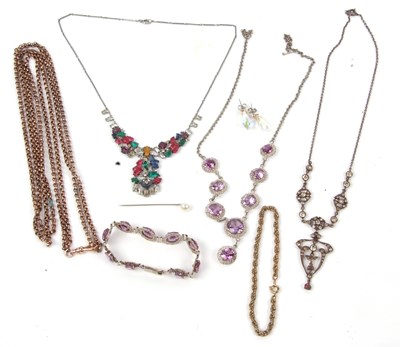 Lot 360 - Mixed lot to include a vintage guard chain,...