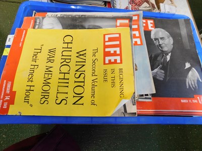 Lot 444 - Crate - Life magazines circa 60 issues,...