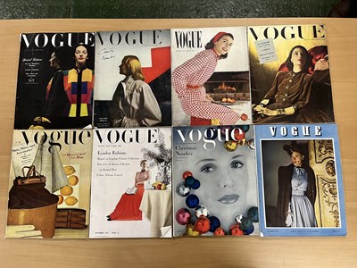 Lot 445 - Box - Vogue magazine, 36 issues, 1940-45,...