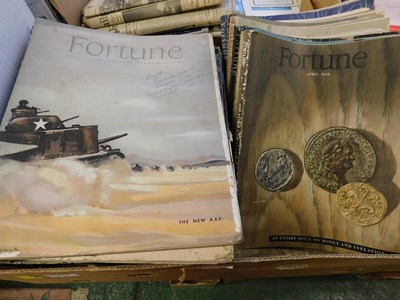 Lot 446 - Box - Fortune magazine, 21 issues, 1941-44 and...