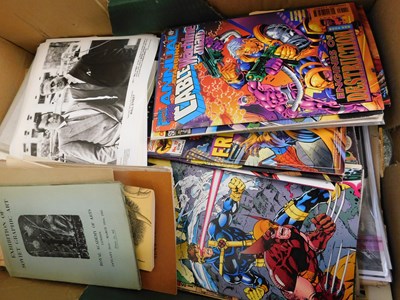 Lot 460 - Box - Assorted items including Marvel Comics,...