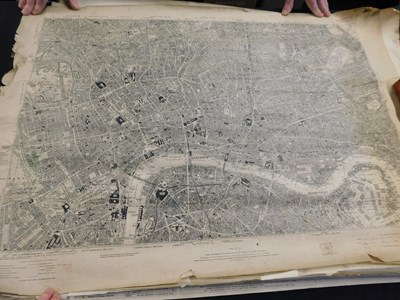 Lot 473 - 5 large scale Ordnance Survey parts of London...