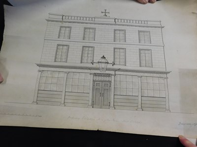 Lot 474 - H L HERMAN - 2 original architectural drawings,...