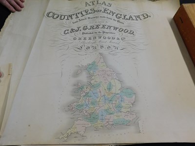 Lot 479 - 2 large scale Greenwood title sheets for Atlas...