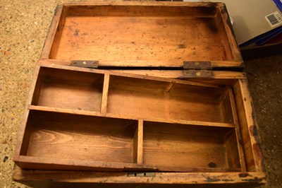 Lot 265 - STAINED PINE TOOL TRUNK