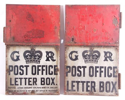 Lot 70 - Two early 20th century Post Office metal doors...