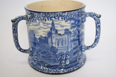 Lot 76 - Foley ware tyg with blue and white printed...