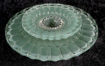 Lot 2 - Rene Lalique two section candle holder circa...