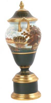 Lot 35 - Wedgwood porcelain vase and cover with gilt...