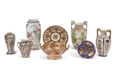Lot 36 - A group of Noritake wares including five vases,...