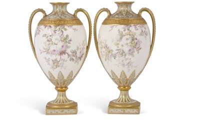 Lot 37 - Fine pair of Royal Crown Derby vases with...