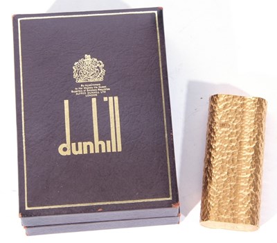 Lot 125 - Dunhill gold plated cigarette lighter with...